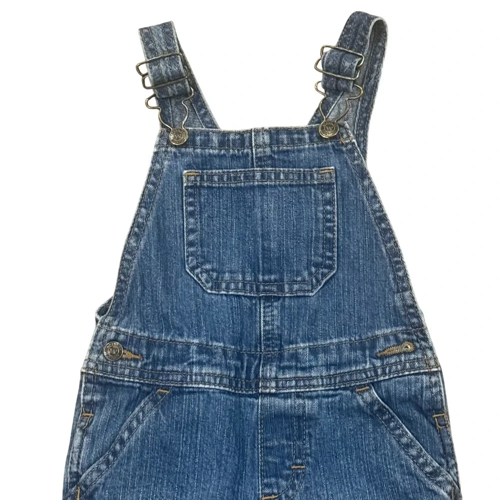 Wrangler Denim Overalls Jeans Blue Size‎ 2T Little Boys Girls Adjustable Strap